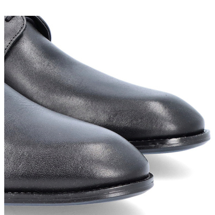 Skórzane półbuty wizytowe - LEADER 396-459 CZARNE