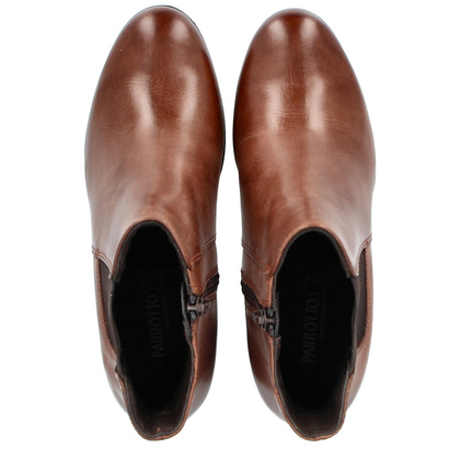 Wygodne botki ze skóry - PARROTTO WH70H04 BRĄZOWE