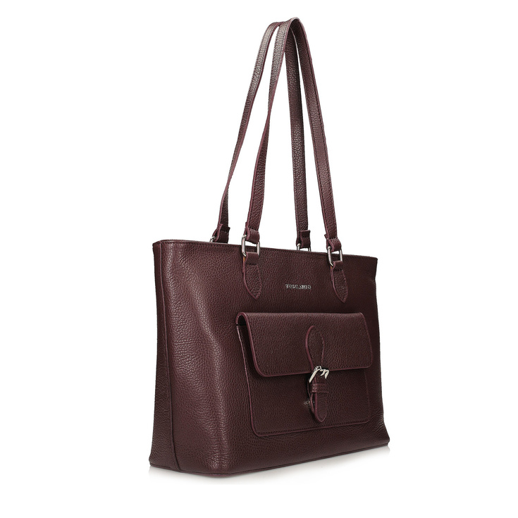 Torebka skórzana - TOSCANIO F232 BORDOWA