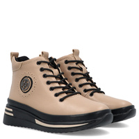 Damskie sneakersy ze skóry - FILIPPO DBT4215/25 BEŻOWE