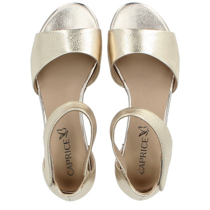Sandały na niskim obcasie - CAPRICE 9-28212-42 ZŁOTE