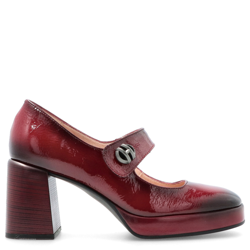 Lakierowane czółenka na platformie - HISPANITAS HI254305 BORDOWE