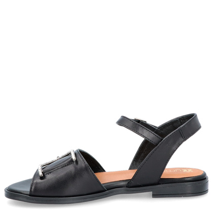 Płaskie sandały ze skóry - TYMOTEO G1060 CZARNE