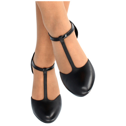Buty damskie idealne do tańca - KOTYL 7063 CZARNE LICO