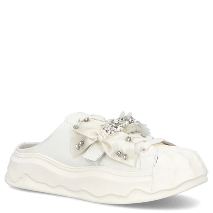 Klapki w stylu sneakersów - SCAVIOLA S-326 BIAŁE