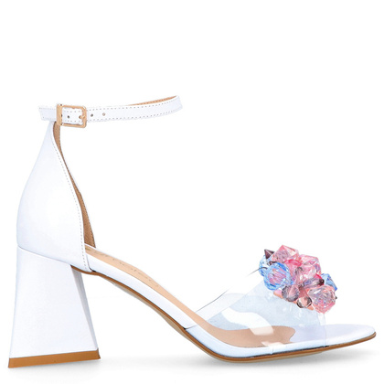 Sandałki silikonowe na słupku - TYMOTEO D1013 BIAŁE