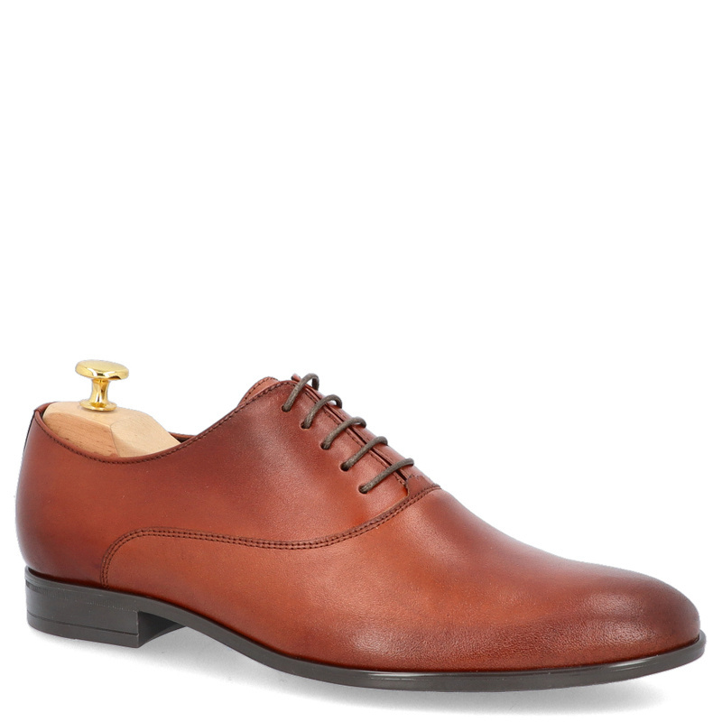 Eleganckie półbuty męskie - TAPI A-7174 BRĄZOWE