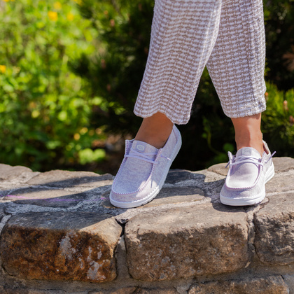 Lekkie półbuty damskie - HEY DUDE WENDY SURF WASH 43132 FIOLETOWE