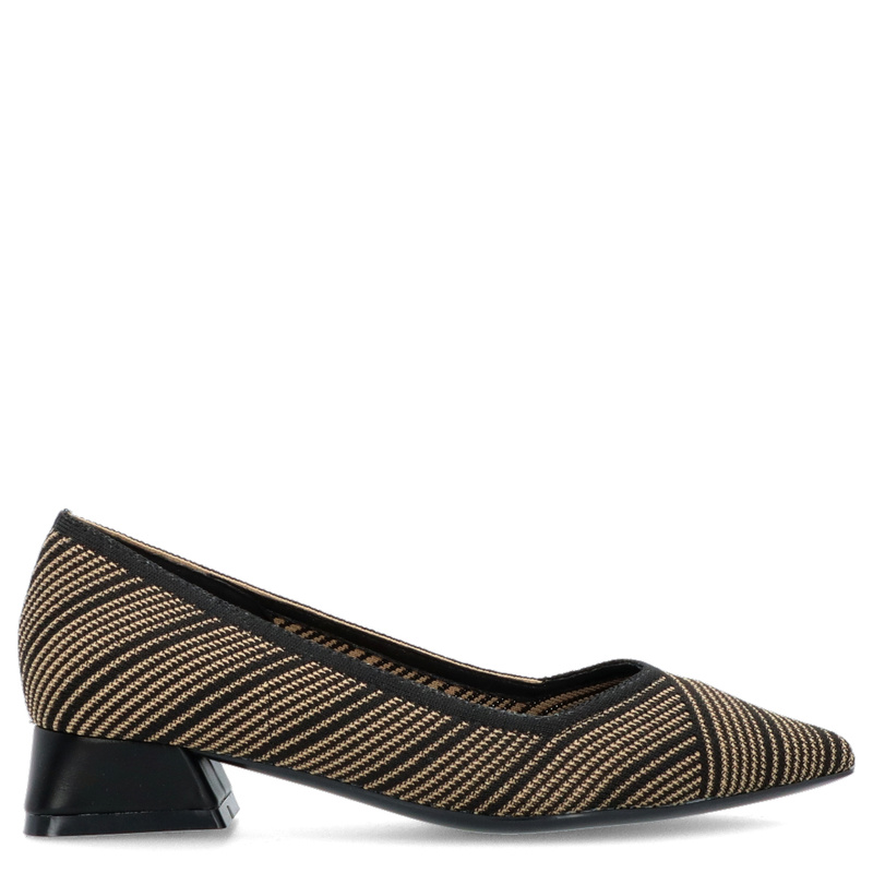 Czółenka damskie na niskim obcasie - GIOSEPPO 76896 CZARNE