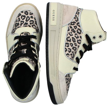 Sneakersy za kostkę premium - GUESS TULLIA FL5TULFAP12 BEŻOWE