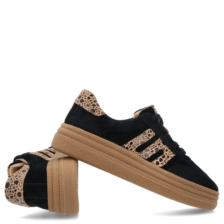 Modne sneakersy ze skóry - FILIPPO DP7114/25 CZARNE