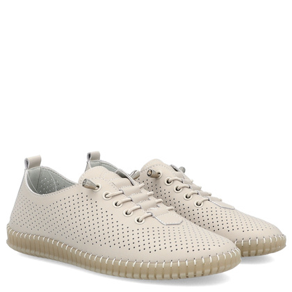 Skórzane półbuty - FILIPPO DP6140/25 BEŻOWE