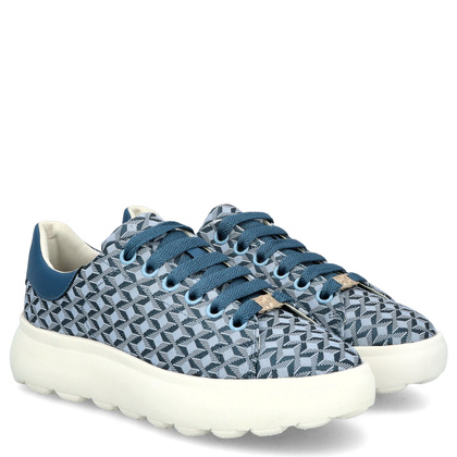 Lekkie sneakersy damskie - GEOX D.SPHERICA D55TCD NIEBIESKIE