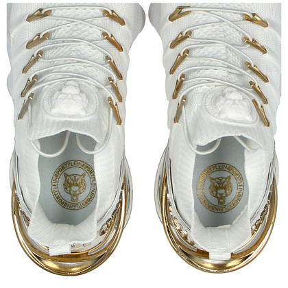 Sneakersy premium - PLEIN SPORT SADS USC0518 BIAŁE