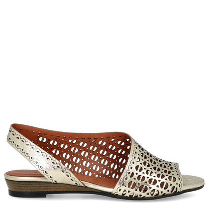 Ażurowe sandałki ze skóry - BOCCATO 167.513 ZŁOTE