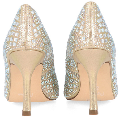 Szpilki z kryształkami - MENBUR 24682 ZŁOTE