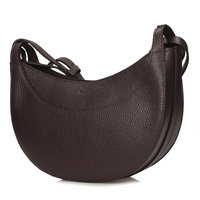 Torebka damska ze skóry - TOSCANIO G21 CIEMNY BRĄZ