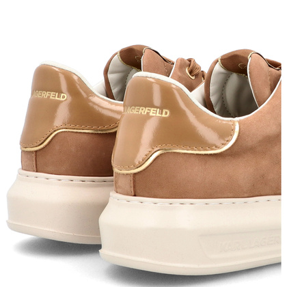 Sneakersy męskie - KARL LAGERFELD KAPRI MENS KL52537K BRĄZOWE