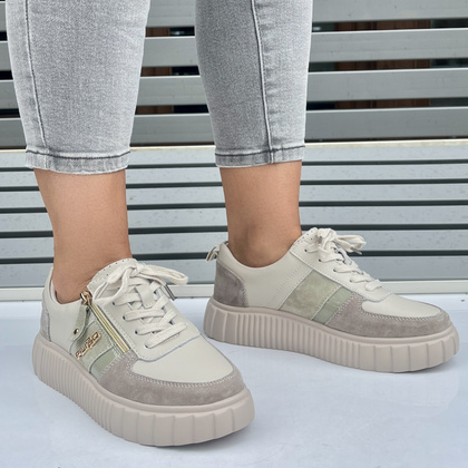 Buty sportowe damskie - FILIPPO DP6121/24 BEŻOWE