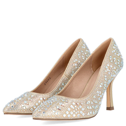 Szpilki z kryształkami - MENBUR 24682 ZŁOTE