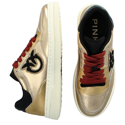 Sneakersy damskie premium - PINKO MANDY 01 ZŁOTE