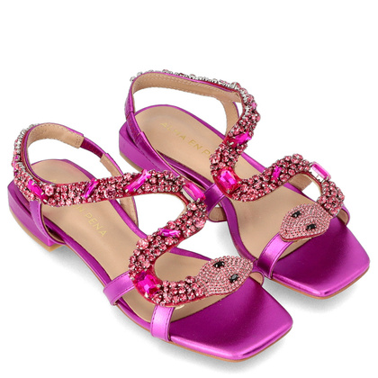 Eleganckie hiszpańskie sandały - ALMA EN PENA V240730 FUKSJA