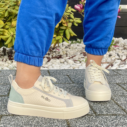 Sportowe buty damskie - FILIPPO DP6040/24 BEŻOWE