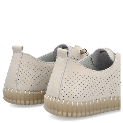 Skórzane półbuty - FILIPPO DP6140/25 BEŻOWE