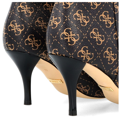 Botki na szpilce premium - GUESS SILENE2 FL8SILLEA10 BRĄZOWE