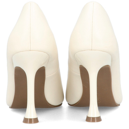 Klasyczne szpilki z ozdobą - MENBUR 24512 KREMOWE