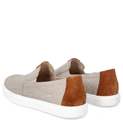 Wsuwane półbuty męskie - CAPRICE 9-14800-42 BRĄZOWE