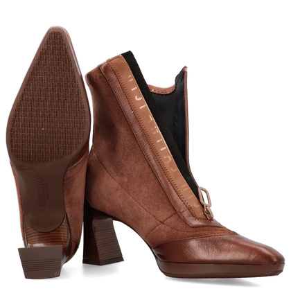 Hiszpańskie botki z zamkiem - HISPANITAS HI254186 BRĄZOWE