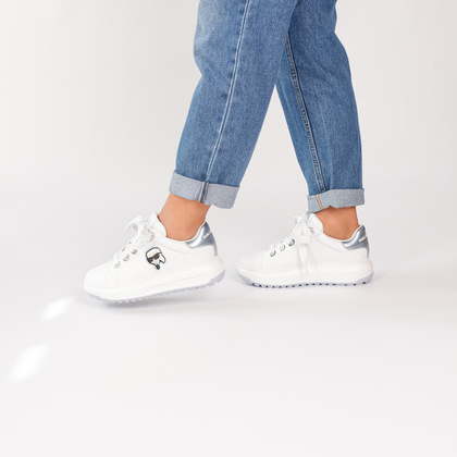 Sneakersy damskie - KARL LAGERFELD KAPRI KL67530 BIAŁE