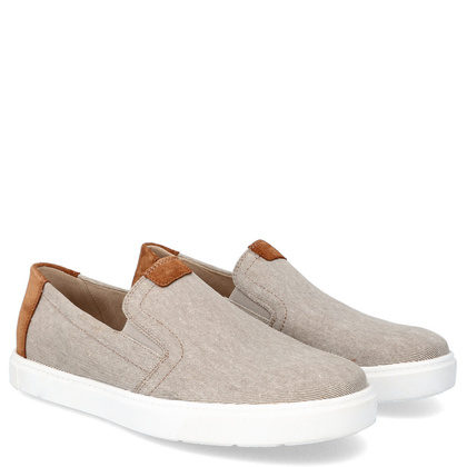 Wsuwane półbuty męskie - CAPRICE 9-14800-42 BRĄZOWE