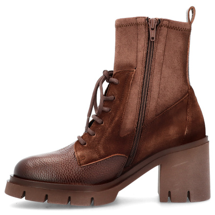 Sznurowane botki na obcasie - HISPANITAS HI254281 CZEKOLADOWE