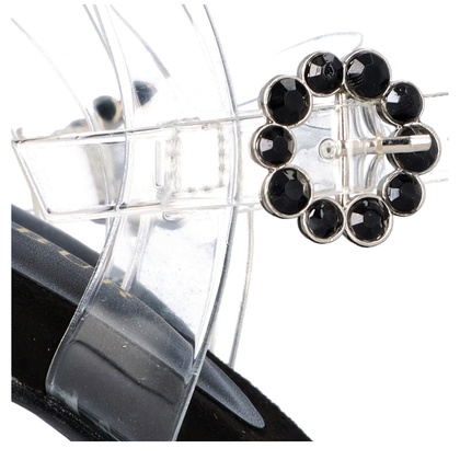 Silikonowe sandały z kokardką - MENBUR 23724 CZARNE