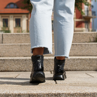 ZESTAW BUTY I TOREBKA - WONDERS A-2493 WB-54025 CZARNY