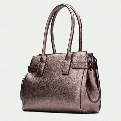 Hiszpańska torebka damska - HISPANITAS BI254146 METALICZNY BRĄZ