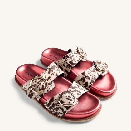 Klapki damskie z motywem zwierzęcym - GIOSEPPO 78025