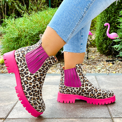 Kolorowe sztyblety - TYMOTEO A1001 PANTERA RÓŻ