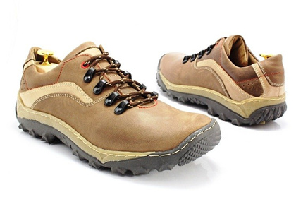 Polskie buty trekkingowe, skóra - KENT 268 BRĄZOWE