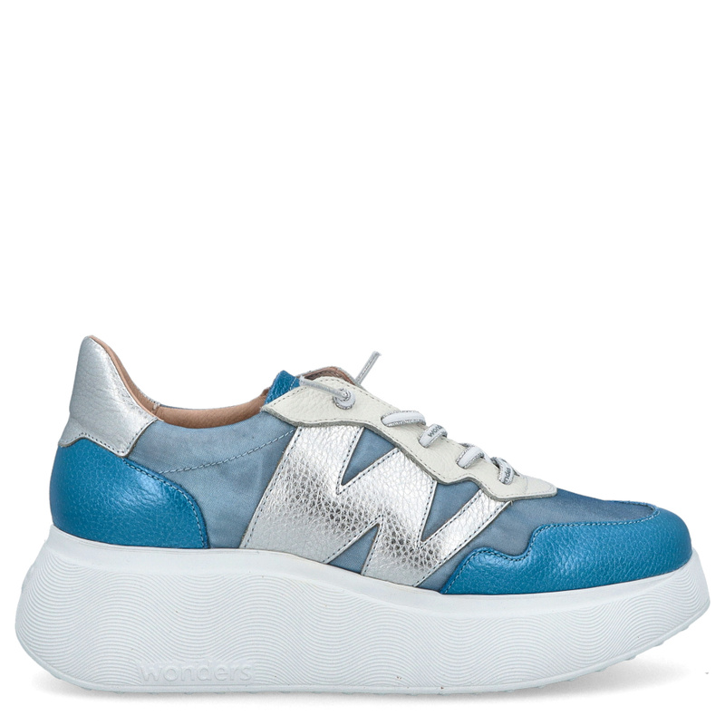 Lekkie sneakersy damskie - WONDERS A-3622 BŁĘKITNE