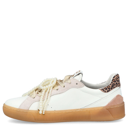 Sneakersy skórzane z ozdobami - GIO+ BLUE100 BIAŁE