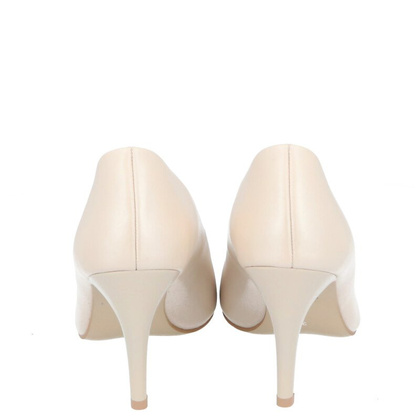 Szpilki ślubne, skóra - TYMOTEO BAISE PERŁOWO BEŻOWE