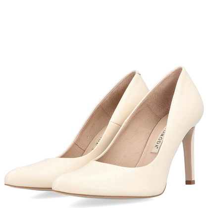 Klasyczne szpilki - BRAVO MODA 1373 ECRU