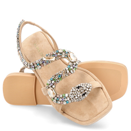 Eleganckie hiszpańskie sandały - ALMA EN PENA V240822 BEŻOWE