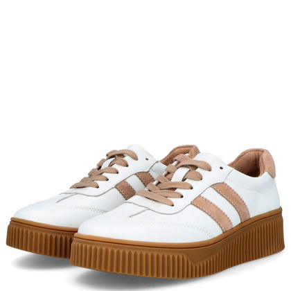 Sneakersy ze skóry naturalnej - FILIPPO DP6776/25 BIAŁE