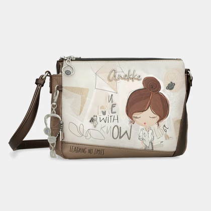 Torebka damska trzykomorowa - ANEKKE SOPHIA 42803-184