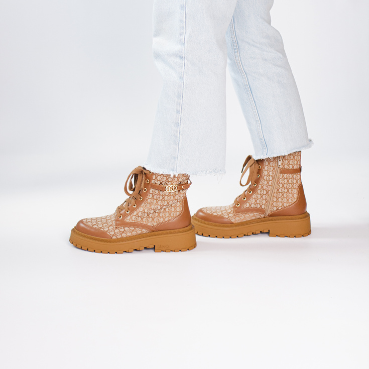 Wiązane botki premium - LIU JO RUMI 30 BRĄZOWE