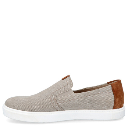 Wsuwane półbuty męskie - CAPRICE 9-14800-42 BRĄZOWE